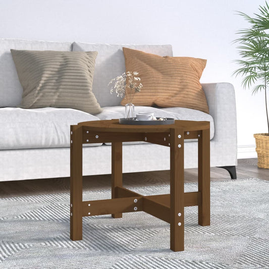 Salontafel Ø 62,5x45 cm massief grenenhout honingbruin is nu te koop bij PeponiXL, paradijselijk wonen!