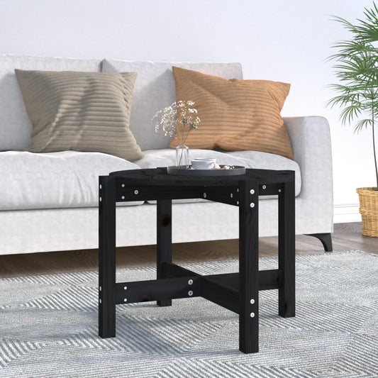 Salontafel Ø 62,5x45 cm massief grenenhout zwart is nu te koop bij PeponiXL, paradijselijk wonen!