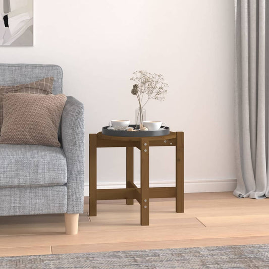 Salontafel Ø 52,5x45 cm massief grenenhout honingbruin is nu te koop bij PeponiXL, paradijselijk wonen!