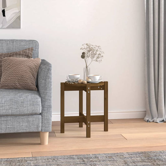 Salontafel Ø 42,5x45 cm massief grenenhout honingbruin is nu te koop bij PeponiXL, paradijselijk wonen!
