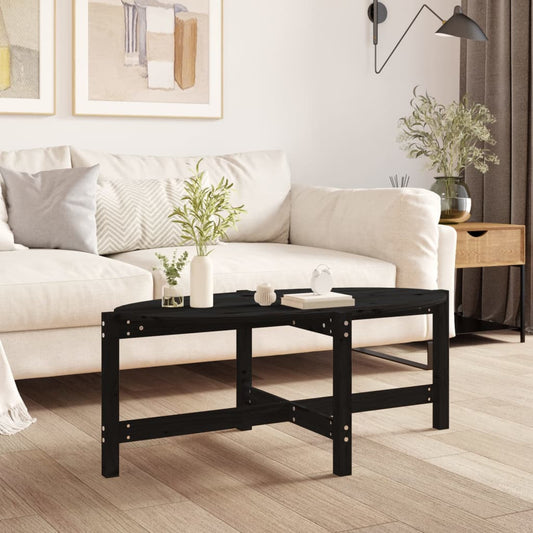 Salontafel 118x63x45 cm massief grenenhout zwart is nu te koop bij PeponiXL, paradijselijk wonen!