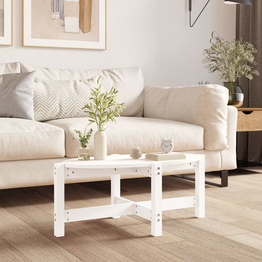 Salontafel 87x48x35 cm massief grenenhout wit is nu te koop bij PeponiXL, paradijselijk wonen!