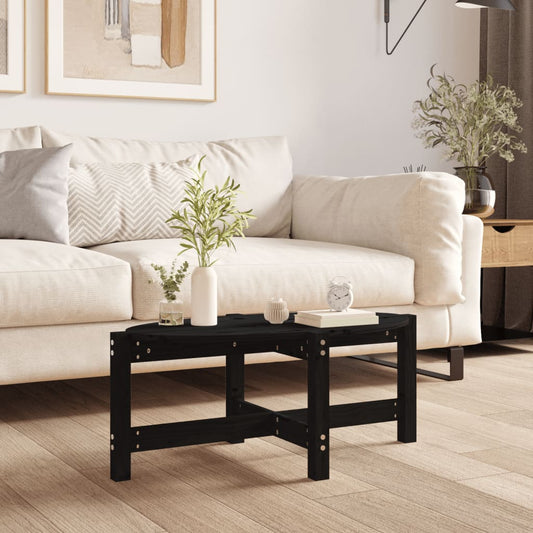 Salontafel 87x48x35 cm massief grenenhout zwart is nu te koop bij PeponiXL, paradijselijk wonen!