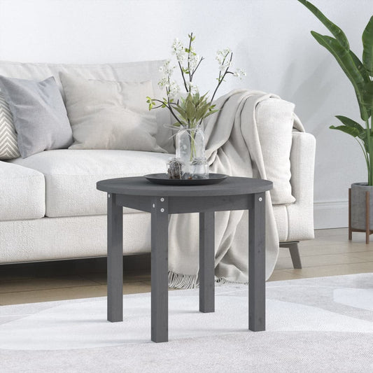 Salontafel Ø 55x45 cm massief grenenhout grijs is nu te koop bij PeponiXL, paradijselijk wonen!