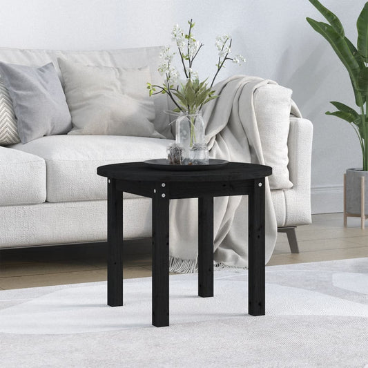 Salontafel Ø 55x45 cm massief grenenhout zwart is nu te koop bij PeponiXL, paradijselijk wonen!