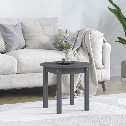 Salontafel Ø 45x40 cm massief grenenhout grijs is nu te koop bij PeponiXL, paradijselijk wonen!