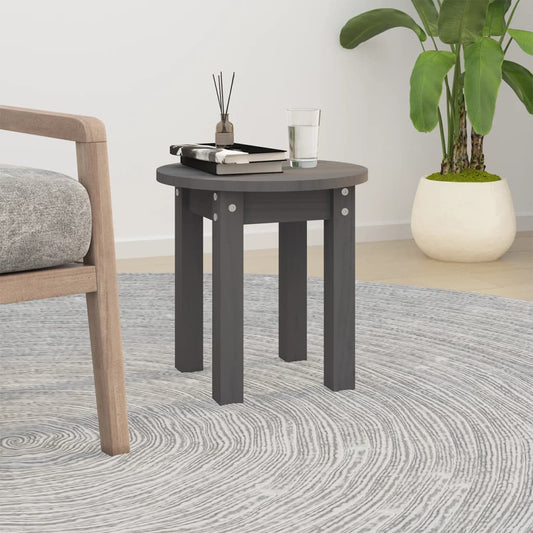 Salontafel Ø 35x35 cm massief grenenhout grijs is nu te koop bij PeponiXL, paradijselijk wonen!