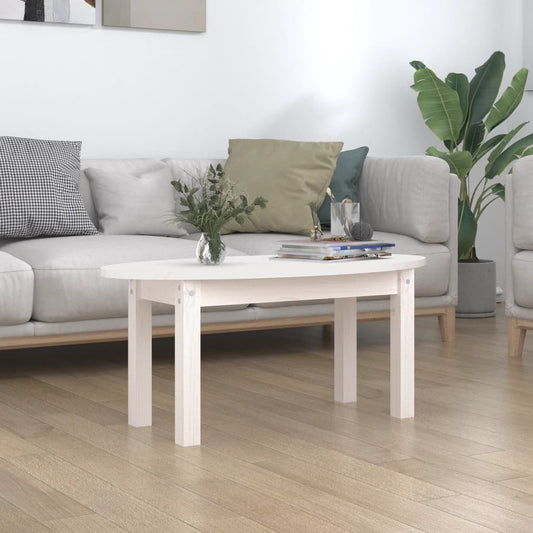 Salontafel 80x40x35 cm massief grenenhout wit is nu te koop bij PeponiXL, paradijselijk wonen!