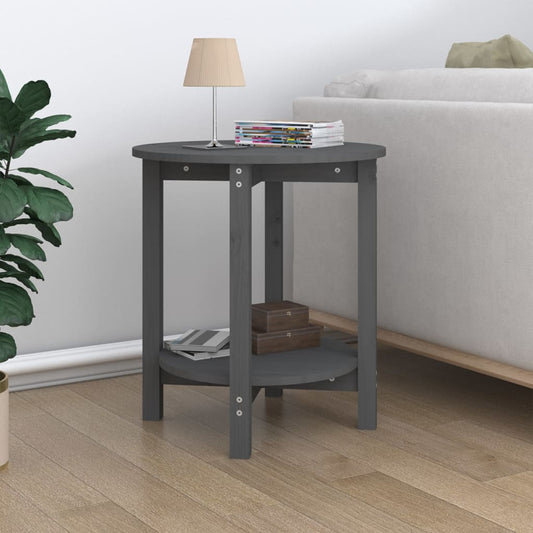 Salontafel Ø 55x60 cm massief grenenhout grijs is nu te koop bij PeponiXL, paradijselijk wonen!