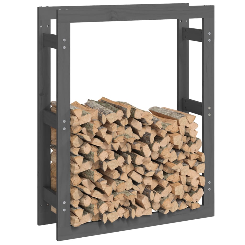Haardhoutrek 80x25x100 cm massief grenenhout grijs is nu te koop bij PeponiXL, paradijselijk wonen!