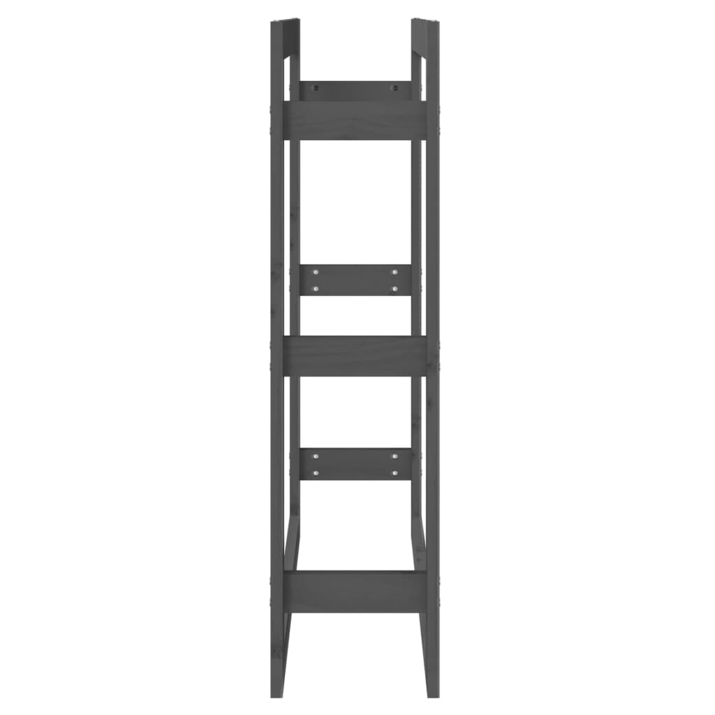 Haardhoutrek 80x25x100 cm massief grenenhout grijs is nu te koop bij PeponiXL, paradijselijk wonen!