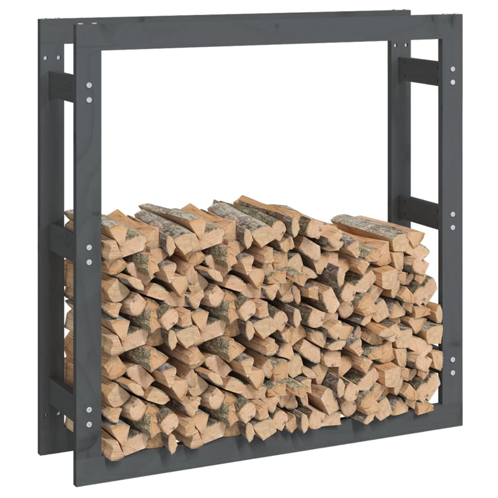 Haardhoutrek 100x25x100 cm massief grenenhout grijs is nu te koop bij PeponiXL, paradijselijk wonen!