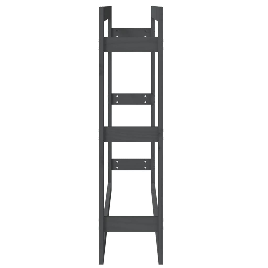 Haardhoutrek 100x25x100 cm massief grenenhout grijs is nu te koop bij PeponiXL, paradijselijk wonen!