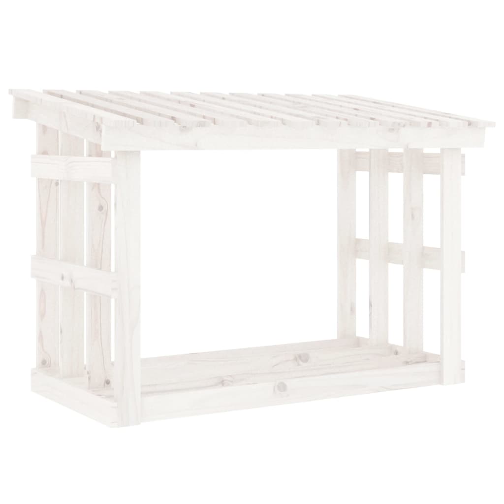 Haardhoutrek 108x64,5x77 cm massief grenenhout wit is nu te koop bij PeponiXL, paradijselijk wonen!