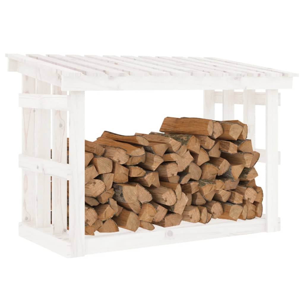 Haardhoutrek 108x64,5x77 cm massief grenenhout wit is nu te koop bij PeponiXL, paradijselijk wonen!