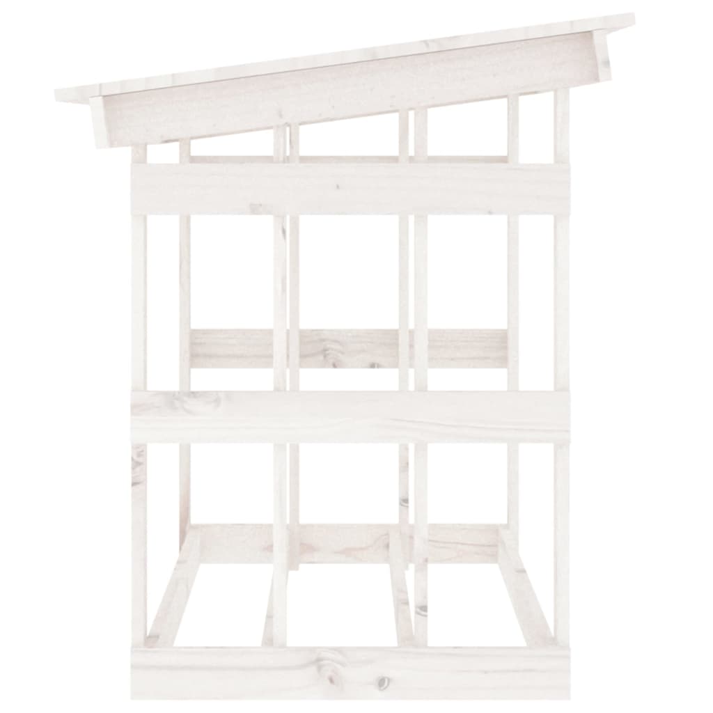 Haardhoutrek 108x64,5x77 cm massief grenenhout wit is nu te koop bij PeponiXL, paradijselijk wonen!