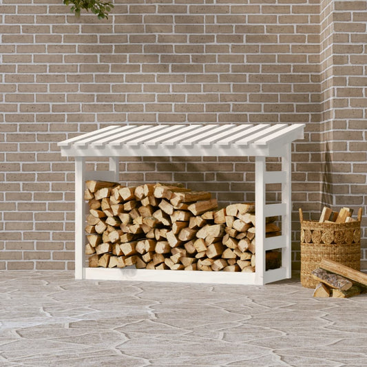 Haardhoutrek 108x64,5x78 cm massief grenenhout wit is nu te koop bij PeponiXL, paradijselijk wonen!