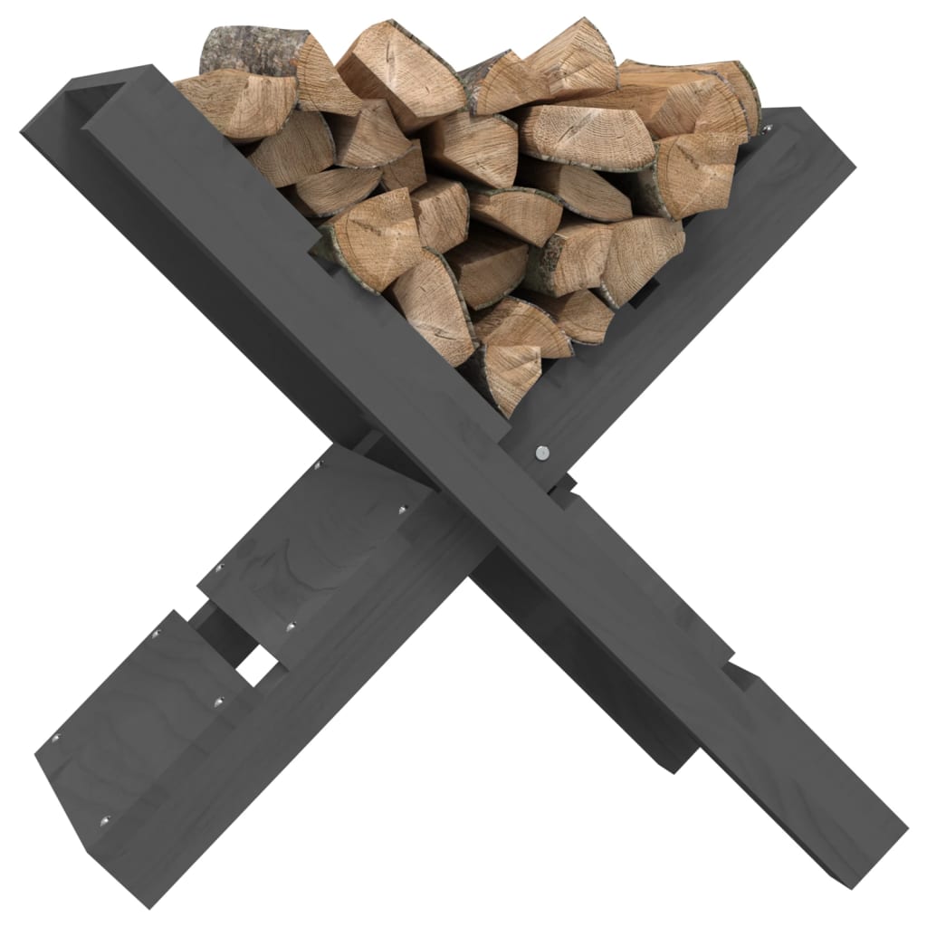 Houtblokhouder 47x39,5x48 cm massief grenenhout grijs is nu te koop bij PeponiXL, paradijselijk wonen!