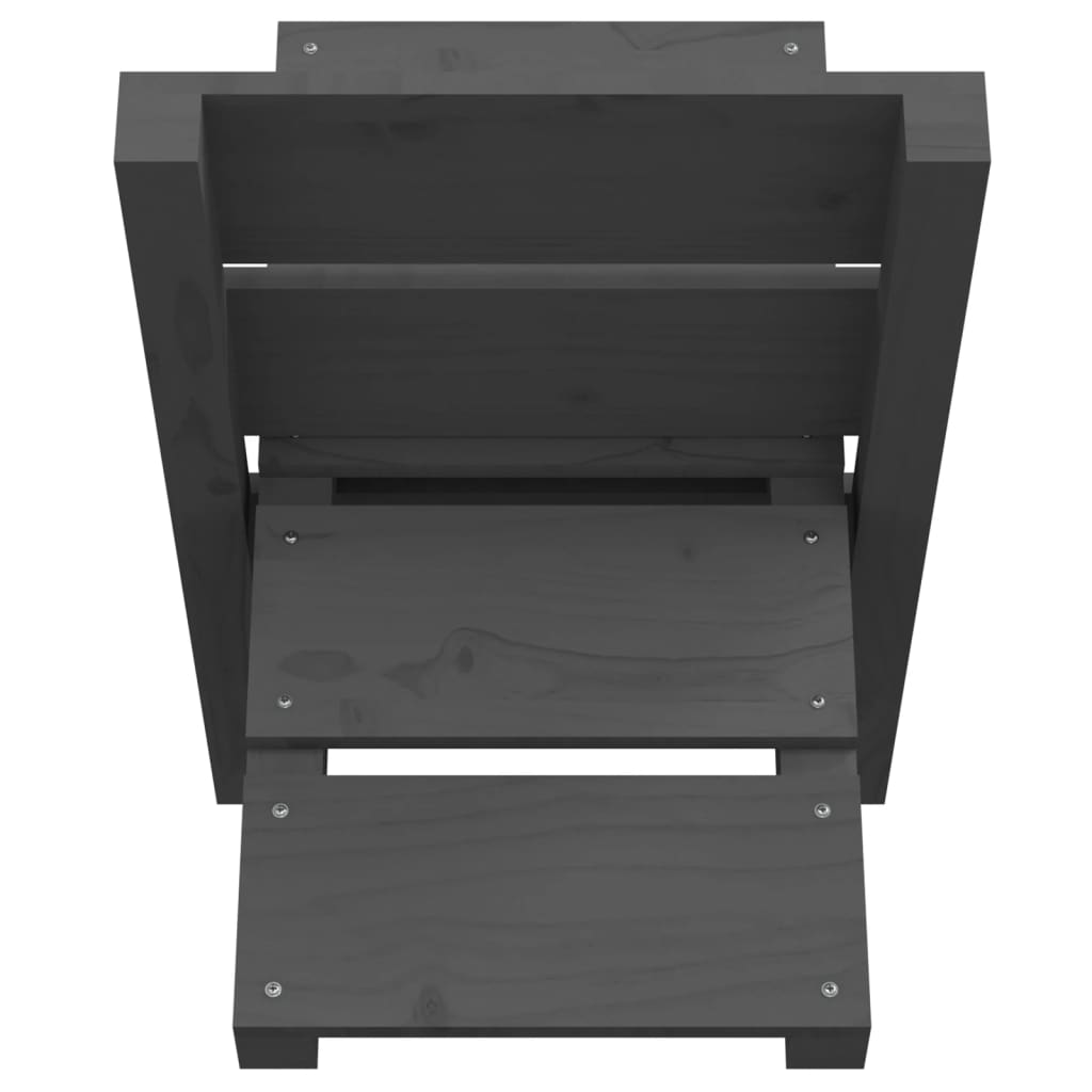 Houtblokhouder 47x39,5x48 cm massief grenenhout grijs is nu te koop bij PeponiXL, paradijselijk wonen!