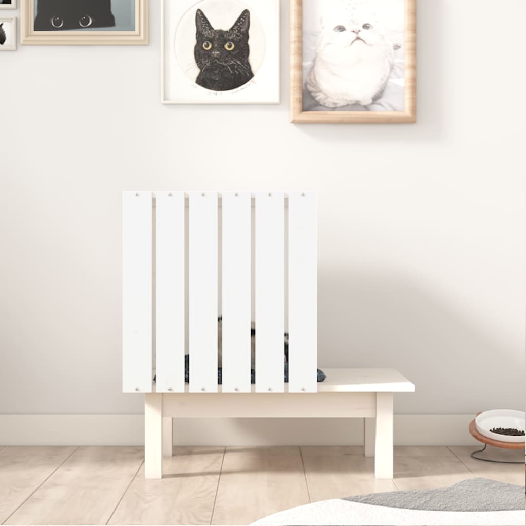 Kattenhuis 60x36x60 cm massief grenenhout wit is nu te koop bij PeponiXL, paradijselijk wonen!