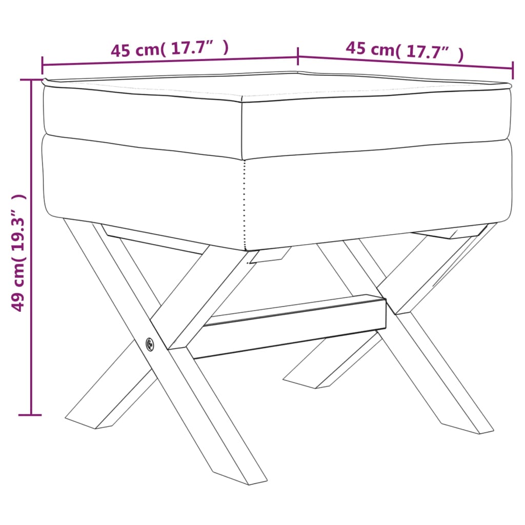 Opbergkruk 45x45x49 cm stof donkergrijs is nu te koop bij PeponiXL, paradijselijk wonen!