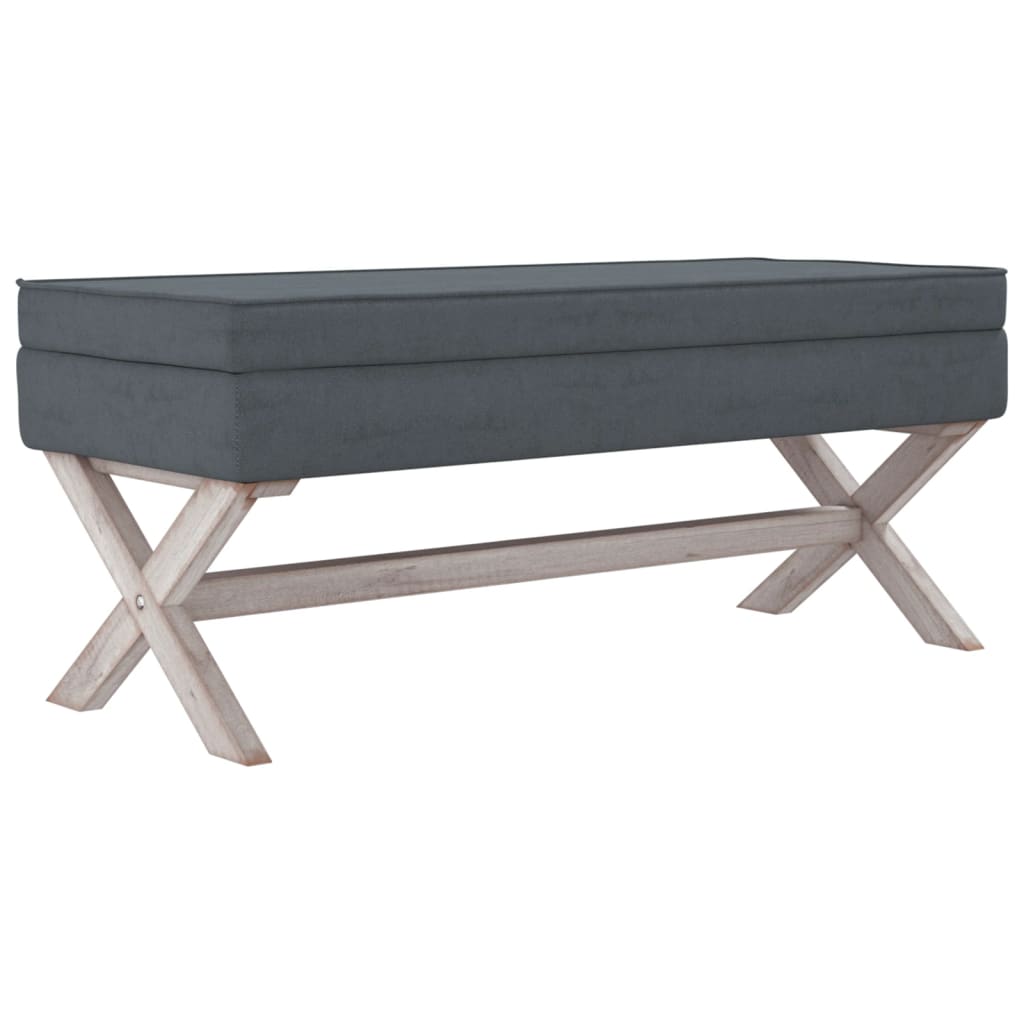 Opbergkruk 110x45x49 cm fluweel donkergrijs is nu te koop bij PeponiXL, paradijselijk wonen!