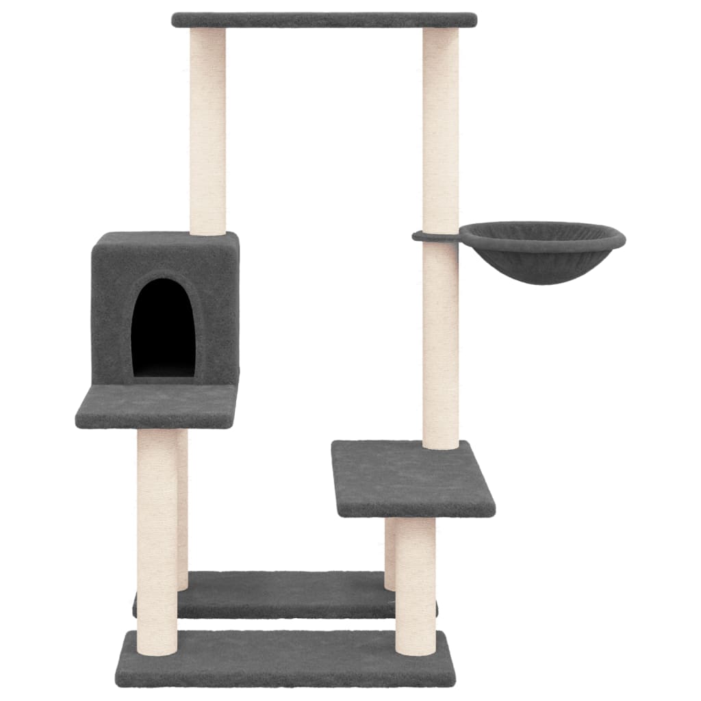 Kattenmeubel met sisal krabpalen 94,5 cm donkergrijs is nu te koop bij PeponiXL, paradijselijk wonen!