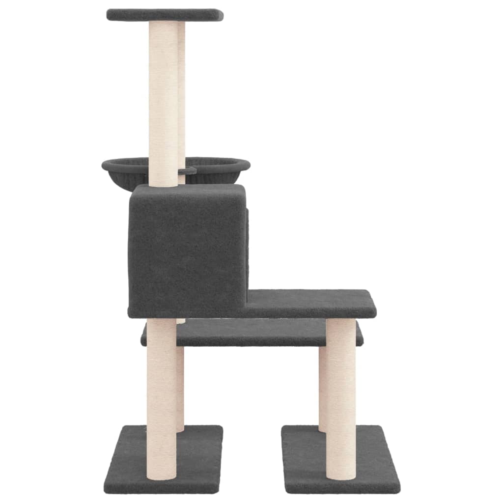 Kattenmeubel met sisal krabpalen 94,5 cm donkergrijs is nu te koop bij PeponiXL, paradijselijk wonen!