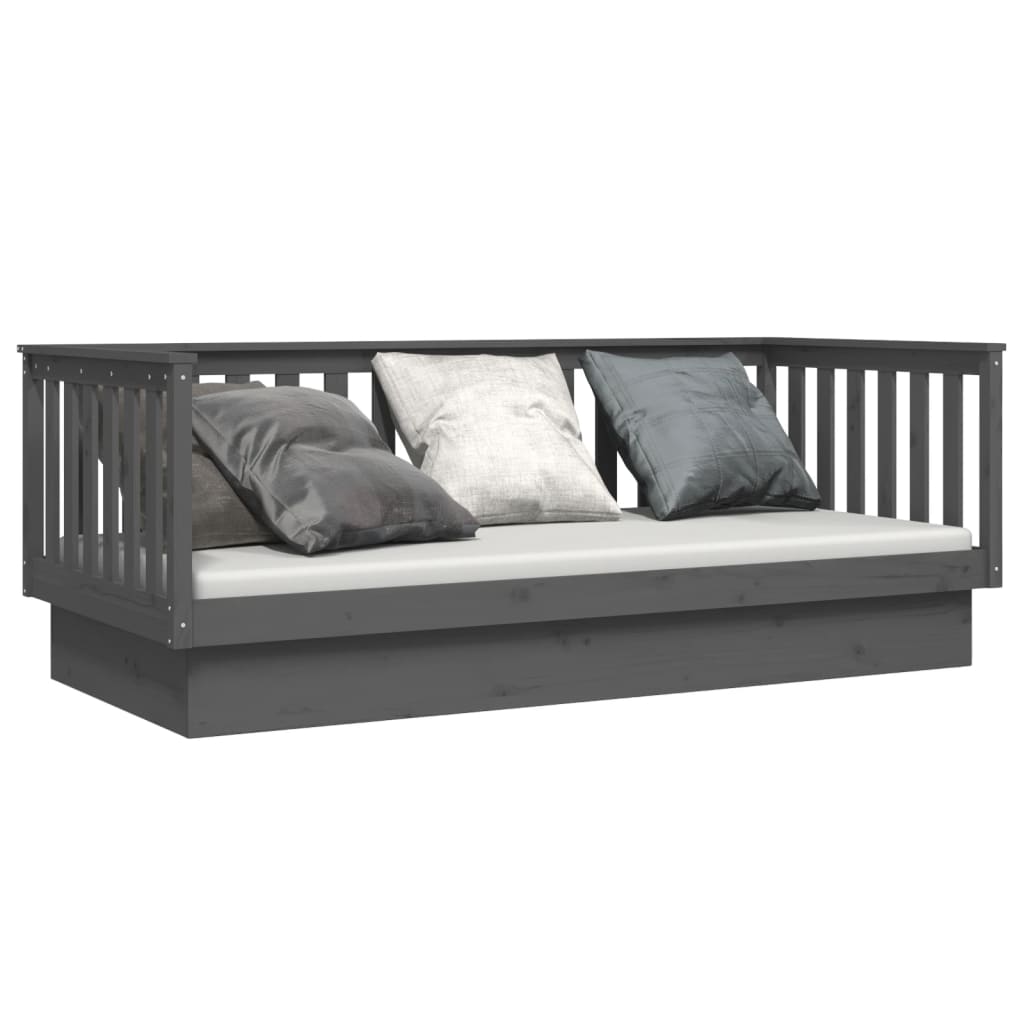 Slaapbank 80x200 cm massief grenenhout grijs is nu te koop bij PeponiXL, paradijselijk wonen!