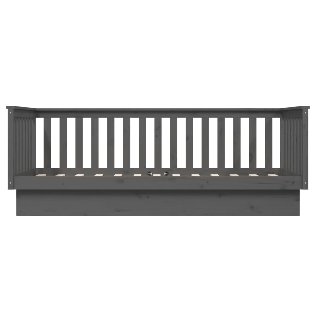 Slaapbank 80x200 cm massief grenenhout grijs is nu te koop bij PeponiXL, paradijselijk wonen!