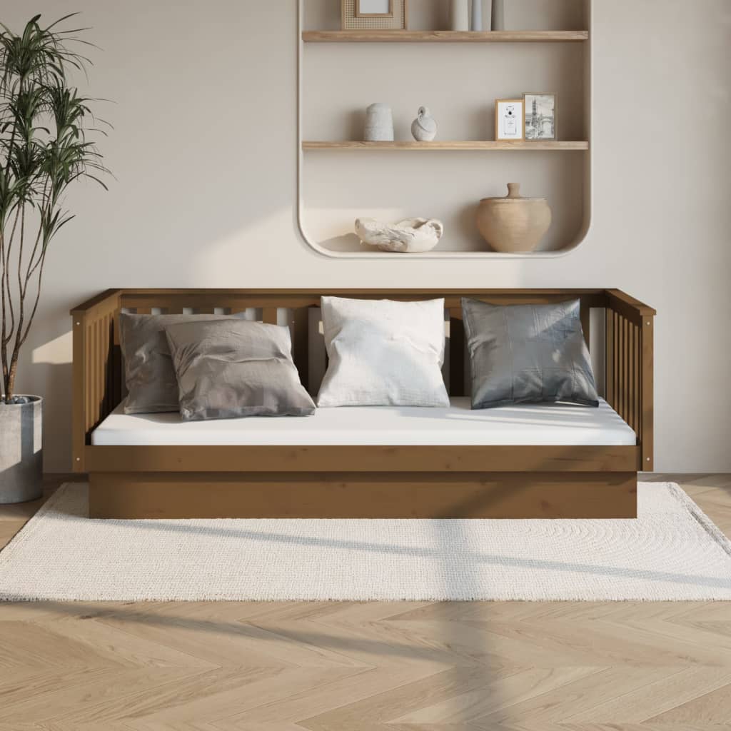 Slaapbank 80x200 cm massief grenenhout honingbruin is nu te koop bij PeponiXL, paradijselijk wonen!