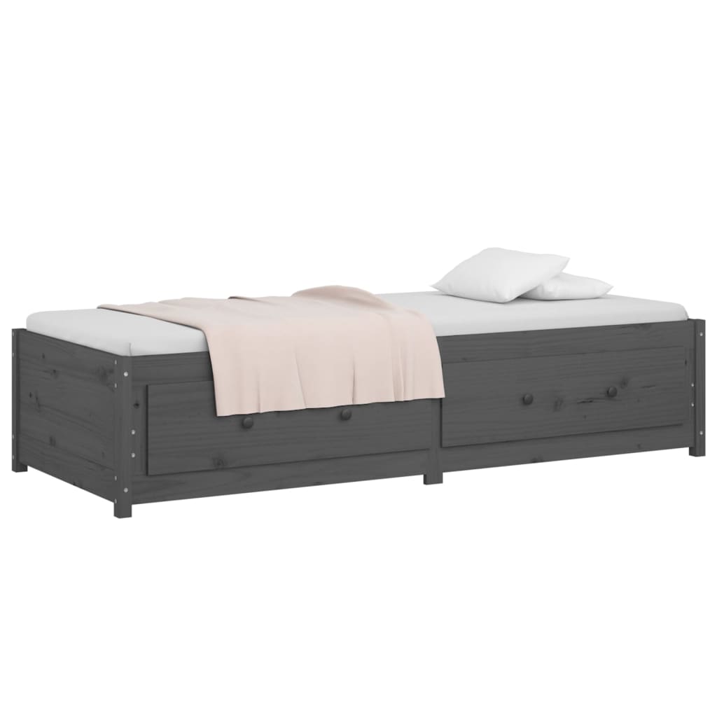 Slaapbank 90x200 cm massief grenenhout grijs is nu te koop bij PeponiXL, paradijselijk wonen!