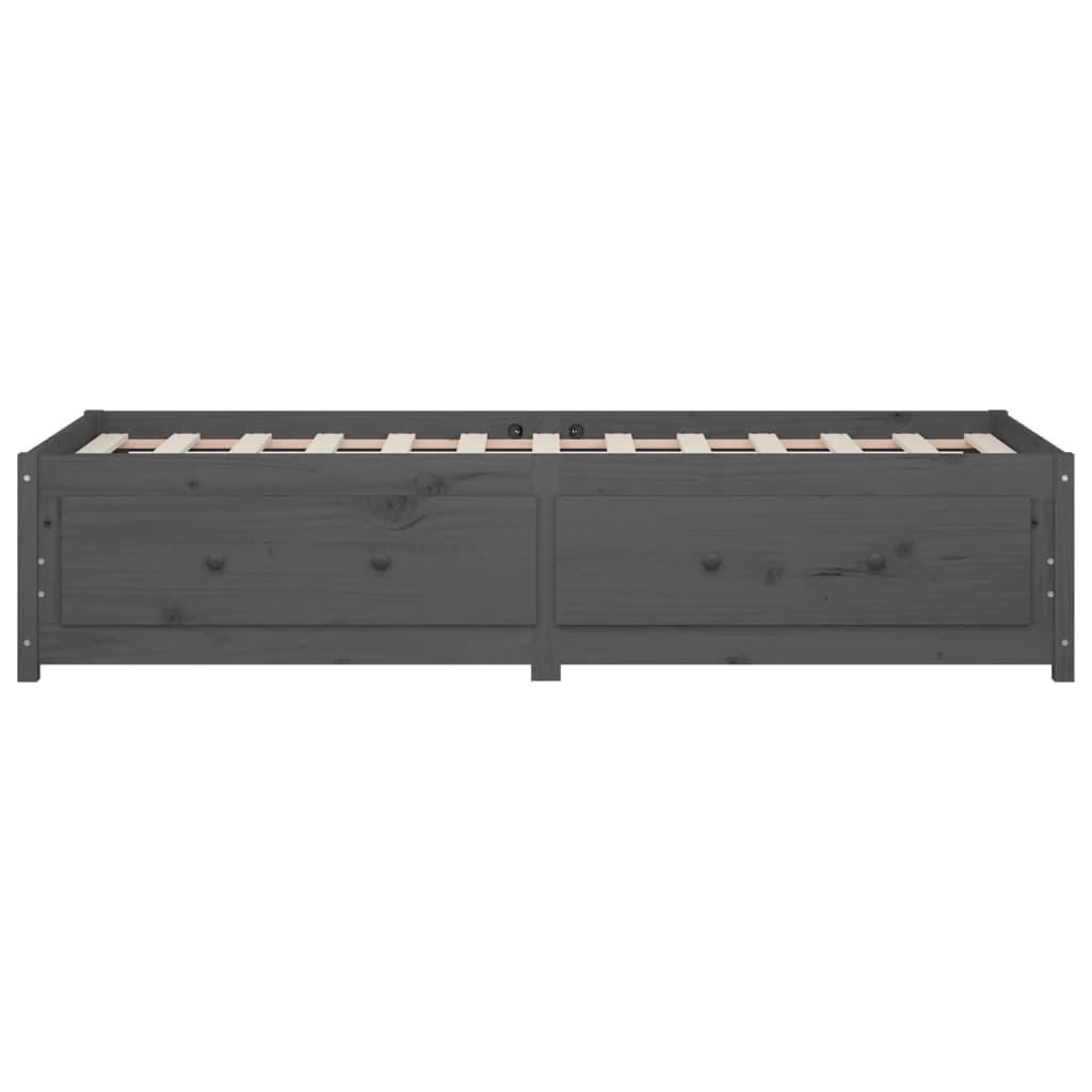 Slaapbank 90x200 cm massief grenenhout grijs is nu te koop bij PeponiXL, paradijselijk wonen!