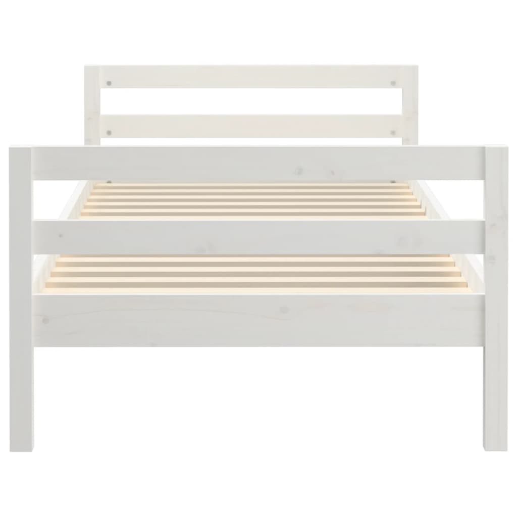 Bedframe zonder matras massief grenenhout wit 90x200 cm is nu te koop bij PeponiXL, paradijselijk wonen!
