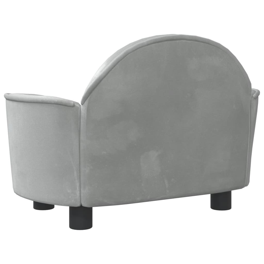 Hondenmand 66x40x45 cm fluweel lichtgrijs is nu te koop bij PeponiXL, paradijselijk wonen!
