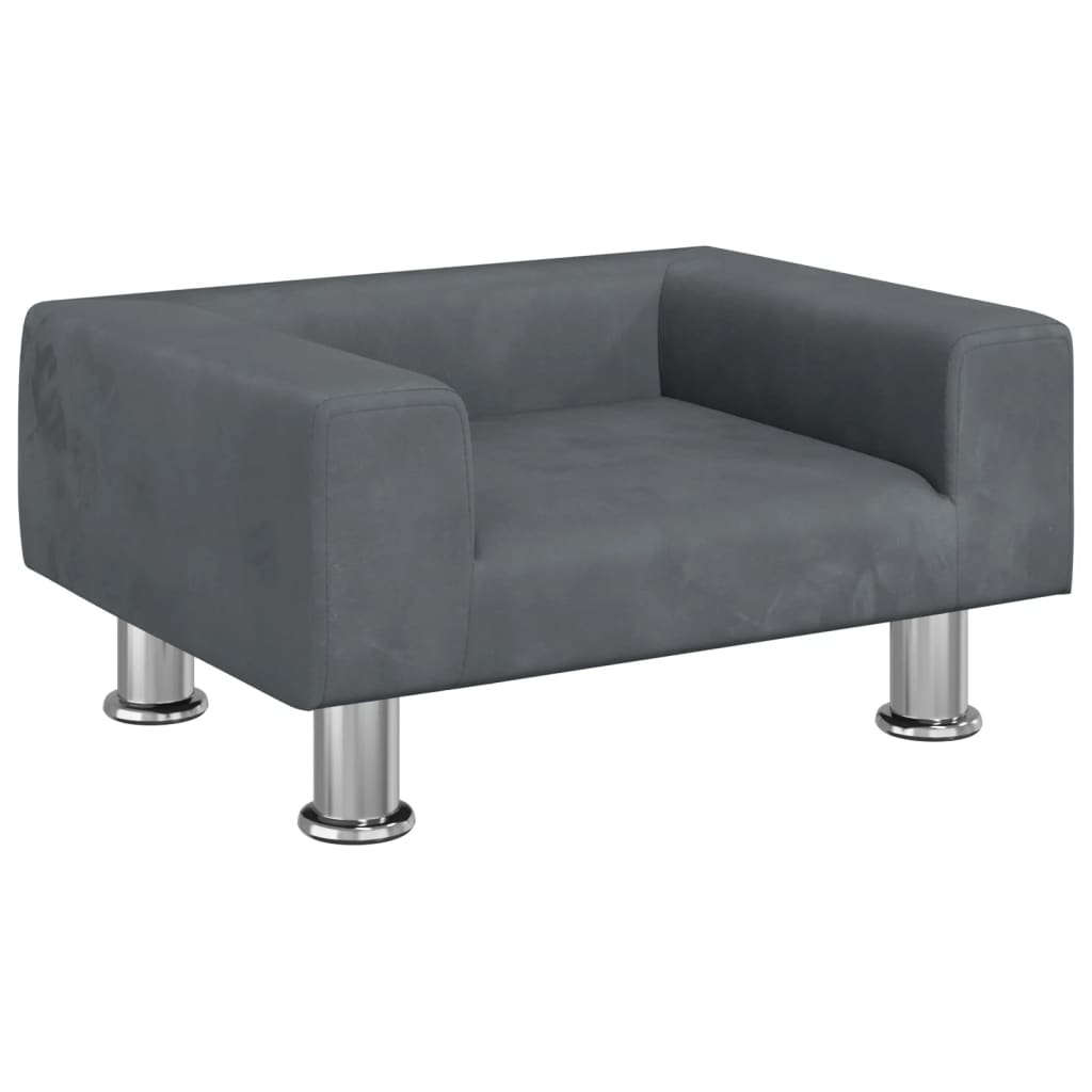 Hondenmand 50x40x26,5 cm fluweel donkergrijs is nu te koop bij PeponiXL, paradijselijk wonen!