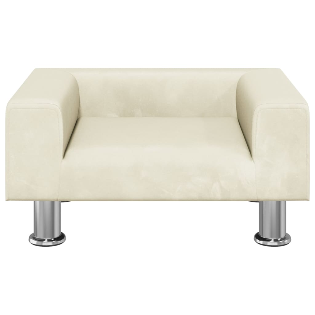Hondenmand 50x40x26,5 cm fluweel crèmekleurig is nu te koop bij PeponiXL, paradijselijk wonen!