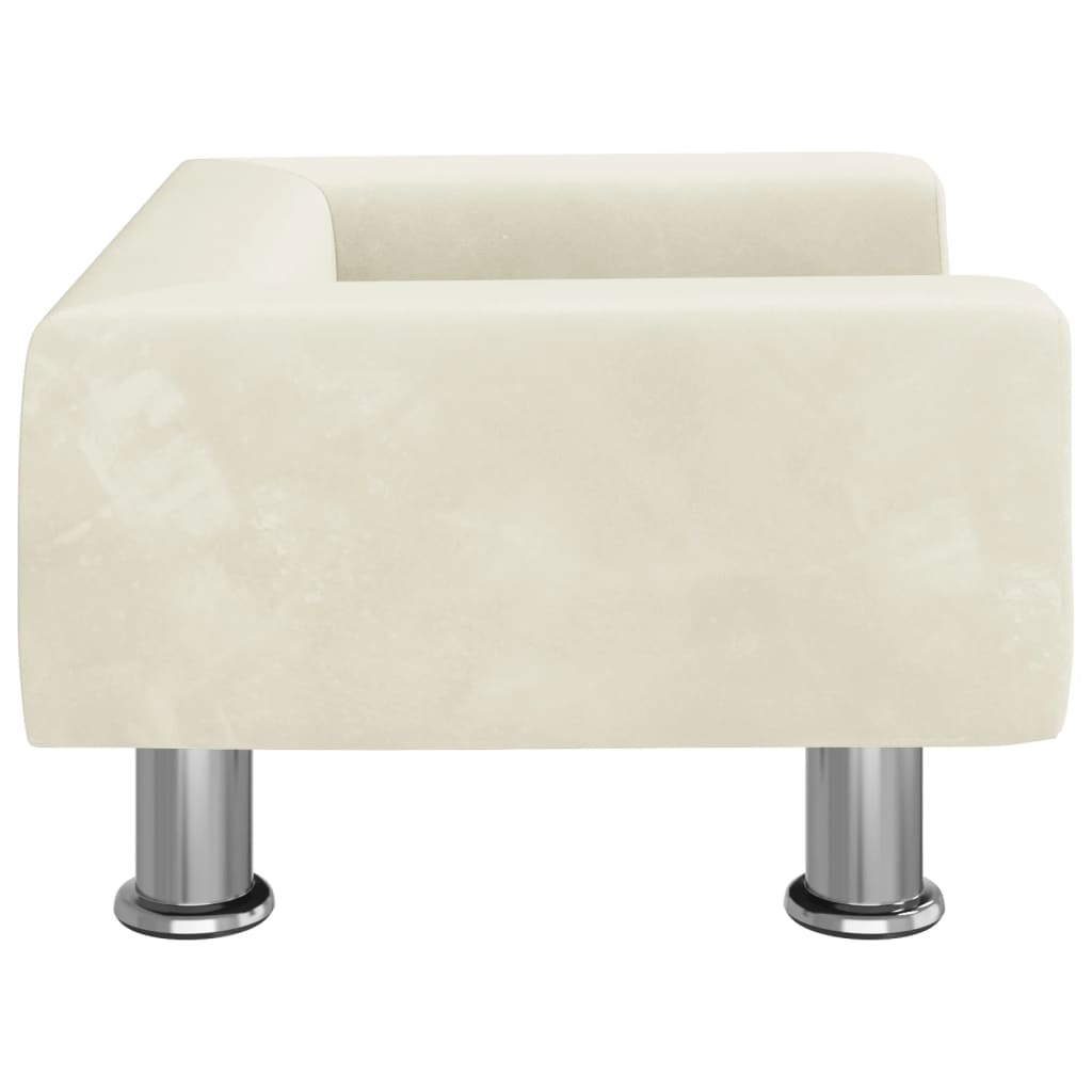 Hondenmand 50x40x26,5 cm fluweel crèmekleurig is nu te koop bij PeponiXL, paradijselijk wonen!