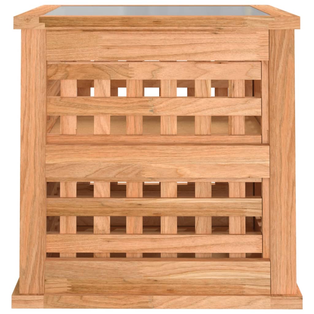 Nachtkastjes 2 st 34x34x34 cm massief walnotenhout is nu te koop bij PeponiXL, paradijselijk wonen!
