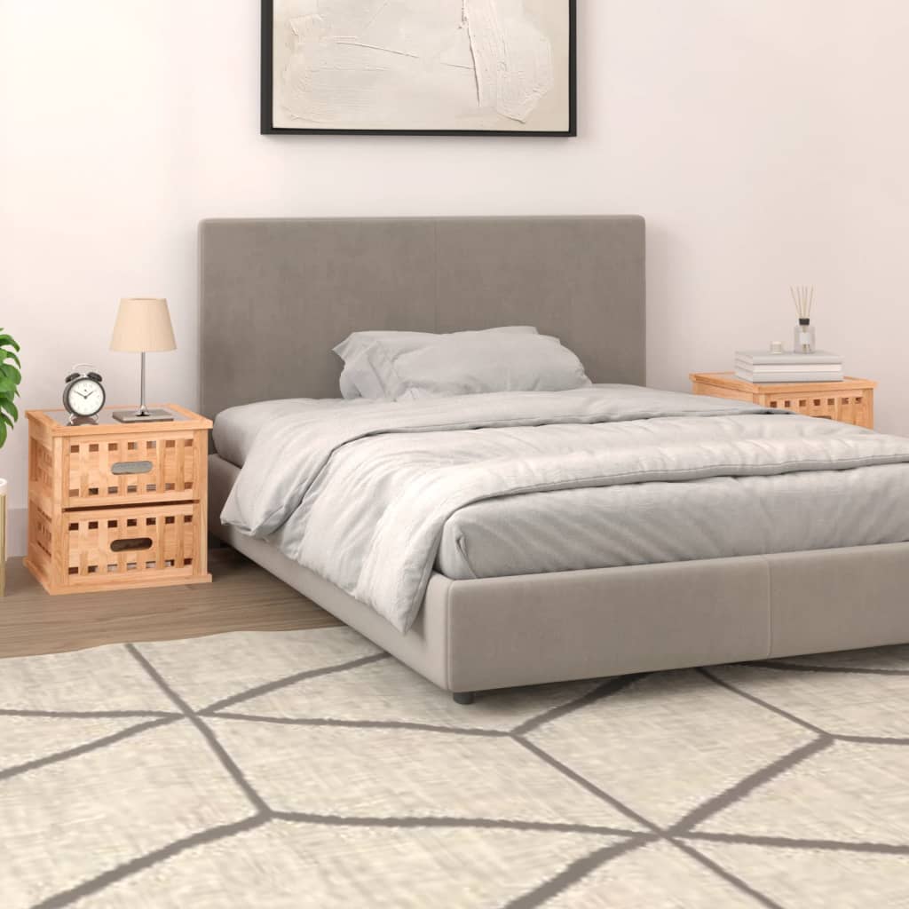 Nachtkastjes 2 st 34x34x34 cm massief walnotenhout is nu te koop bij PeponiXL, paradijselijk wonen!