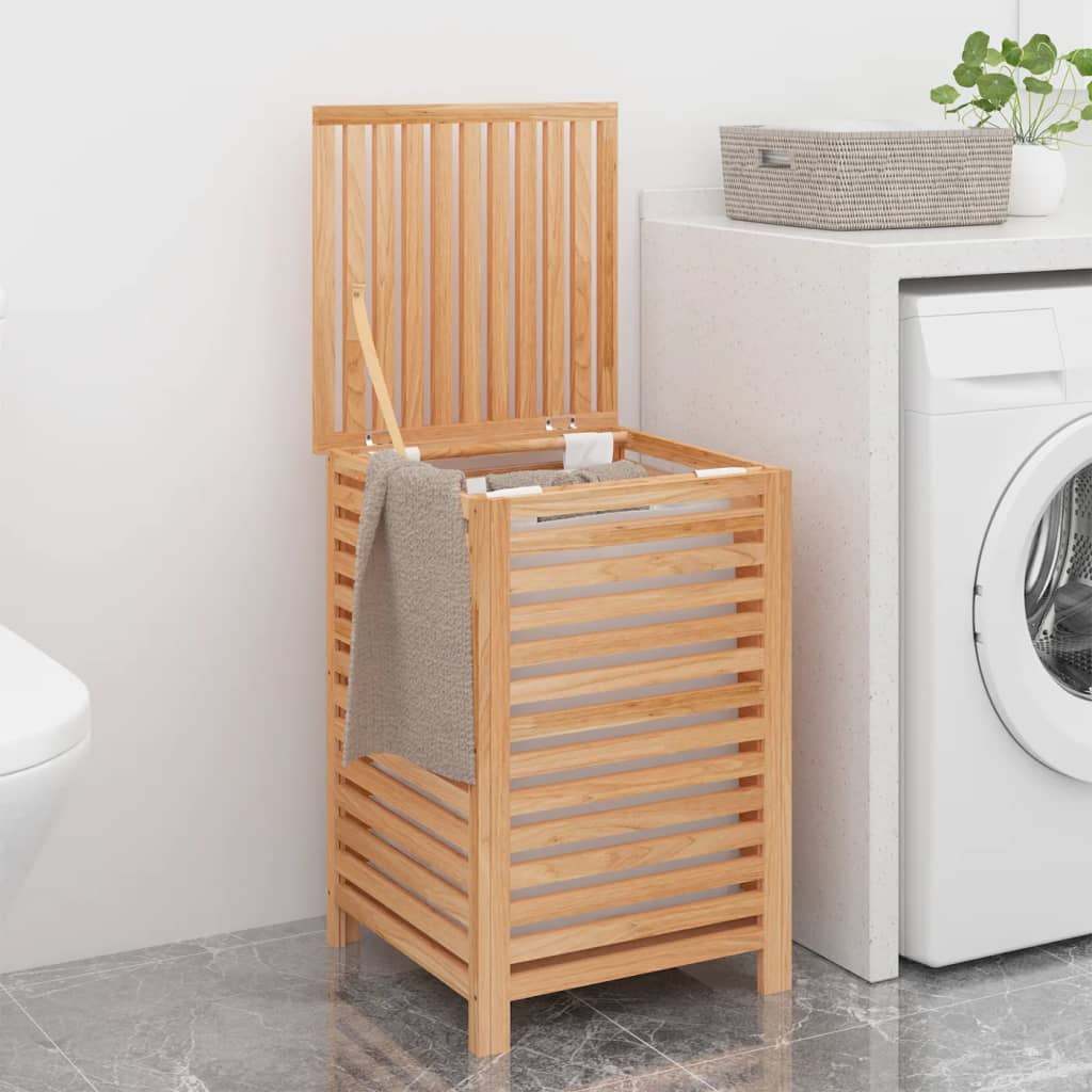 Wasmand 45x45x65 cm massief walnotenhout is nu te koop bij PeponiXL, paradijselijk wonen!
