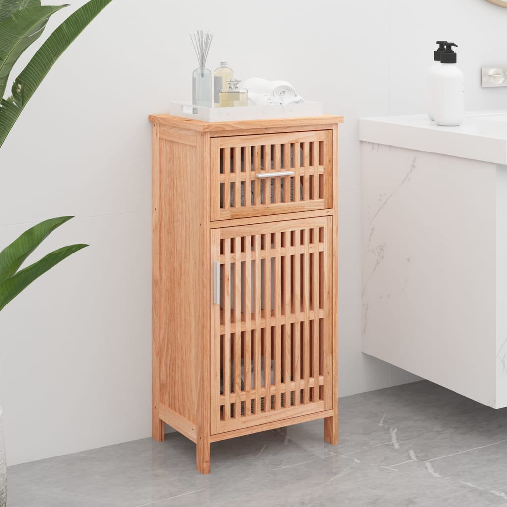 Badkamerkast 42x29x82 cm massief walnotenhout is nu te koop bij PeponiXL, paradijselijk wonen!