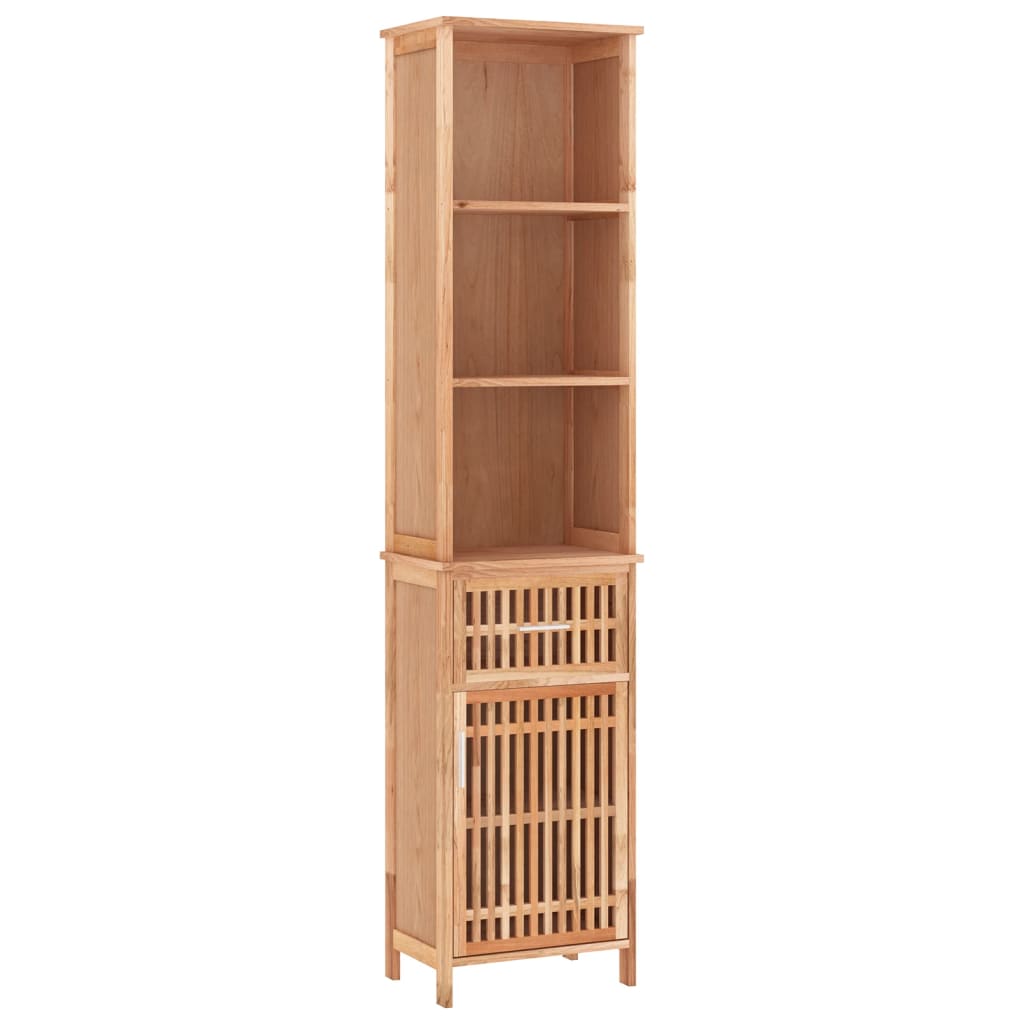 Badkamerkast 42x29x182 cm massief walnotenhout is nu te koop bij PeponiXL, paradijselijk wonen!