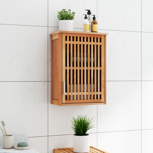 Badkamerkast wandgemonteerd 42x23x60 cm massief walnotenhout is nu te koop bij PeponiXL, paradijselijk wonen!