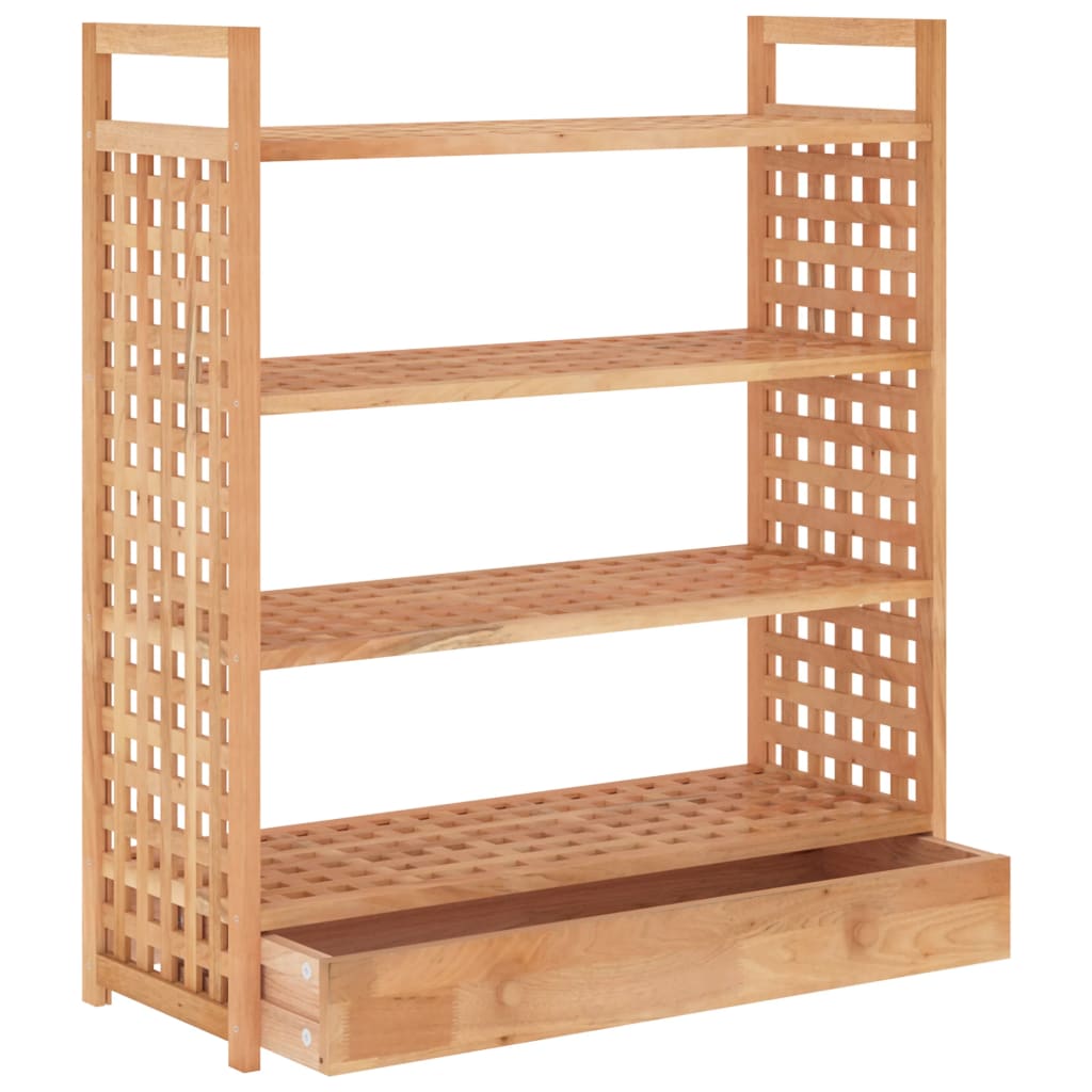 Schoenenrek met lade 70x27x81 cm massief walnotenhout is nu te koop bij PeponiXL, paradijselijk wonen!