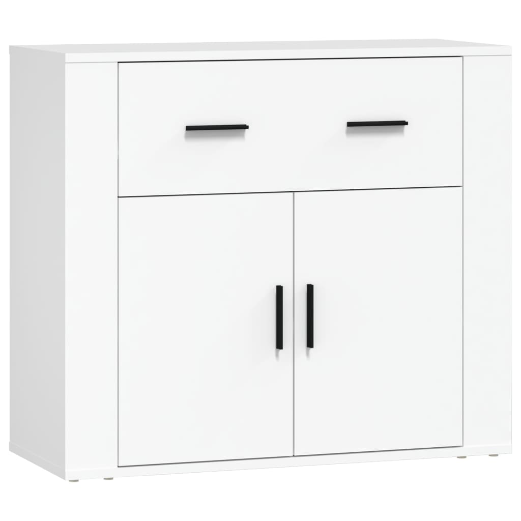 Dressoir 80x33x70 cm bewerkt hout wit is nu te koop bij PeponiXL, paradijselijk wonen!