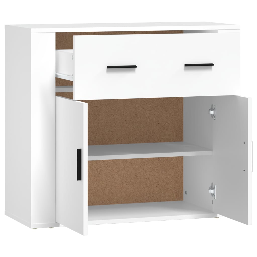 Dressoir 80x33x70 cm bewerkt hout wit is nu te koop bij PeponiXL, paradijselijk wonen!