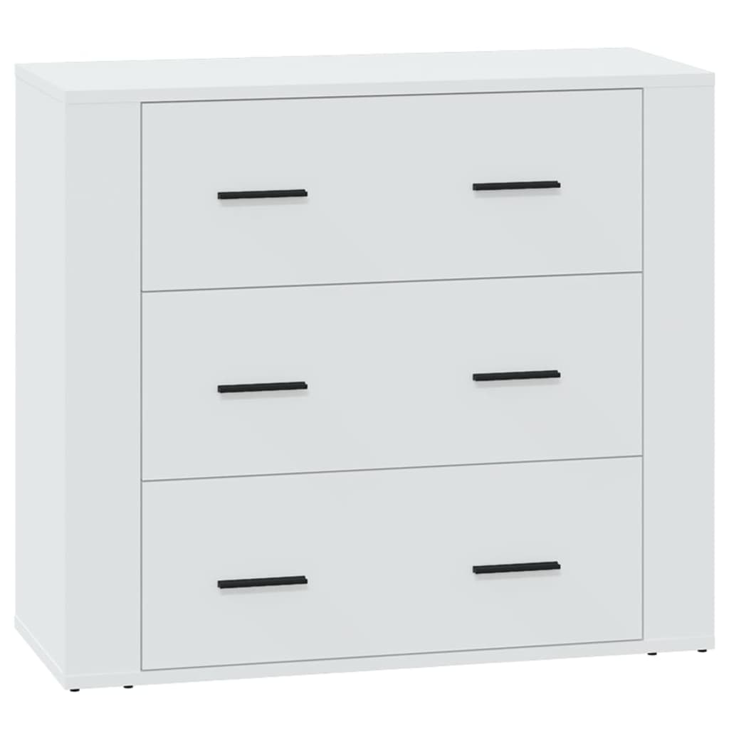 Dressoir 80x33x70 cm bewerkt hout wit is nu te koop bij PeponiXL, paradijselijk wonen!