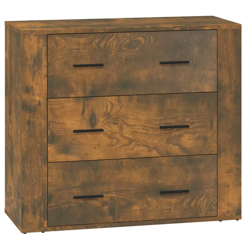 Dressoir 80x33x70 cm bewerkt hout gerookt eikenkleurig is nu te koop bij PeponiXL, paradijselijk wonen!