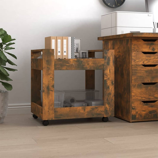 Bureaukastje 60x45x60 cm bewerkt hout gerookt eikenkleurig is nu te koop bij PeponiXL, paradijselijk wonen!